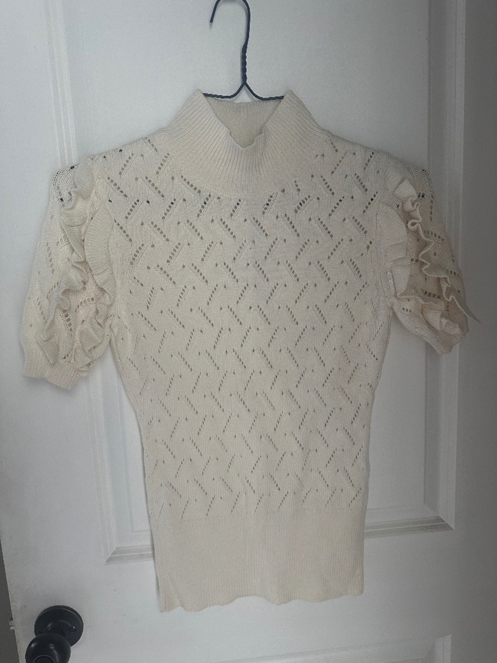 White House Black Market XXS eyelet sweater blouse NWT